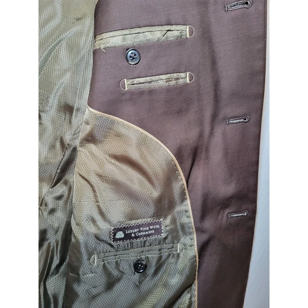 Giorgio Gosani Wool Cashmere Chocolate Brown Men's 42S Blazer Jacket Sport Coat‎